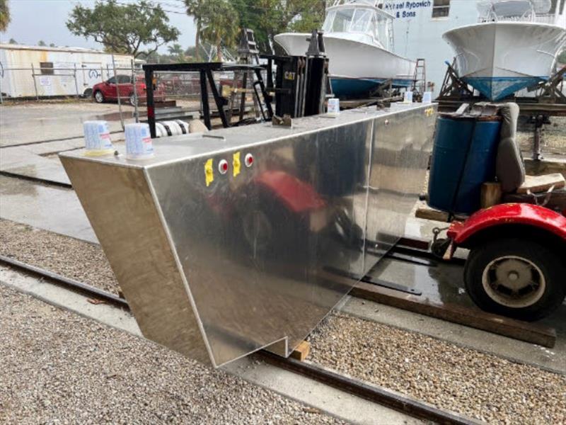 Hull #9 - Forward fuel tank - photo © Michael Rybovich & Sons
