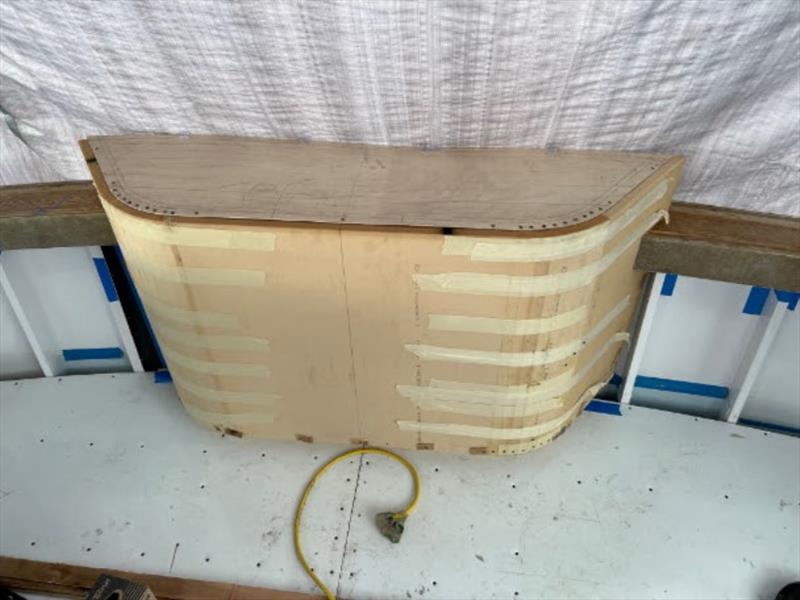 Hull #8 - Transom fish box in place - photo © Michael Rybovich & Sons