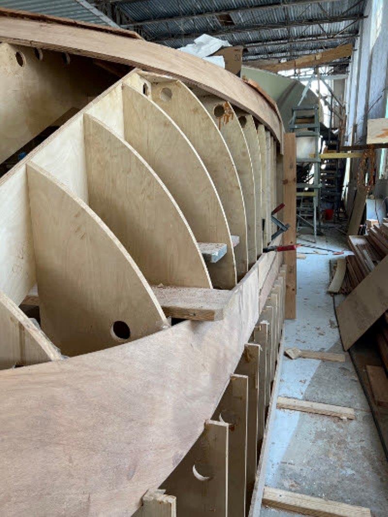 Hull #9 - Deckhouse corner - photo © Michael Rybovich & Sons