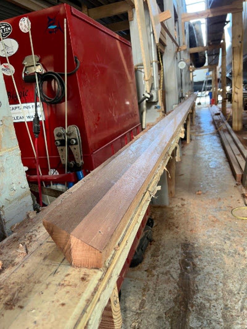Hull #9 - Guard rail shaping - photo © Michael Rybovich & Sons