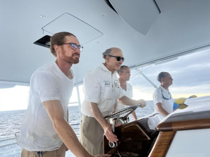 Hull #7 - Riding the rocket sled - photo © Michael Rybovich & Sons