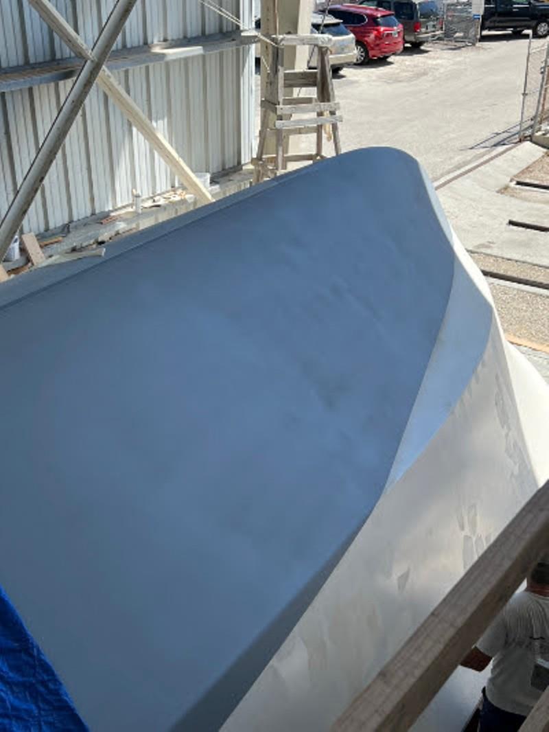 Hull #10 - Hull in primer - photo © Michael Rybovich & Sons