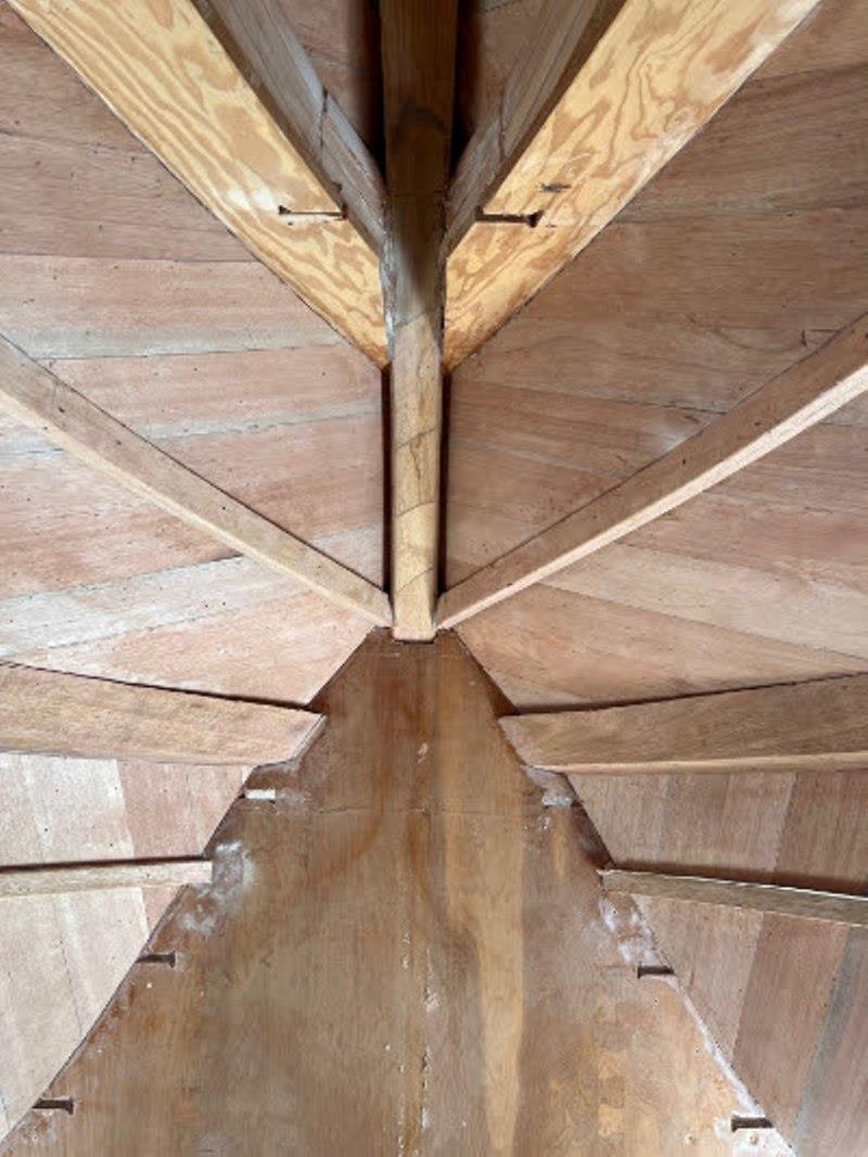 Hull #10 - Prepping for interior glass work - photo © Michael Rybovich & Sons
