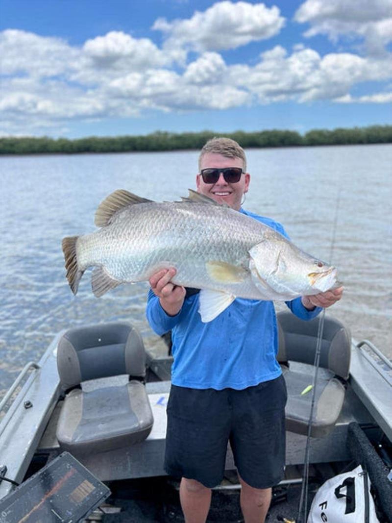 Barramundi fishing - The barra bite is on - photo © Fisho's Tackle World