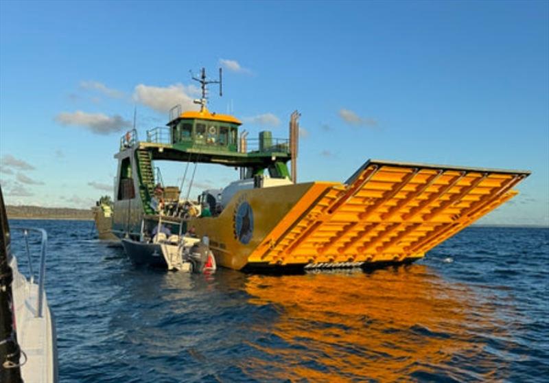 Graham Kluck supplies a fuel truck aboard a local barge for the game fishing comp each year. It was parked up at Rooneys out of the wind photo copyright Fisho's Tackle World taken at  and featuring the Fishing boat class