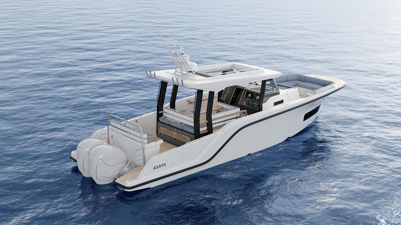 Wayfinder 38 - Aft perspective open wetbar seat water - photo © AIATA