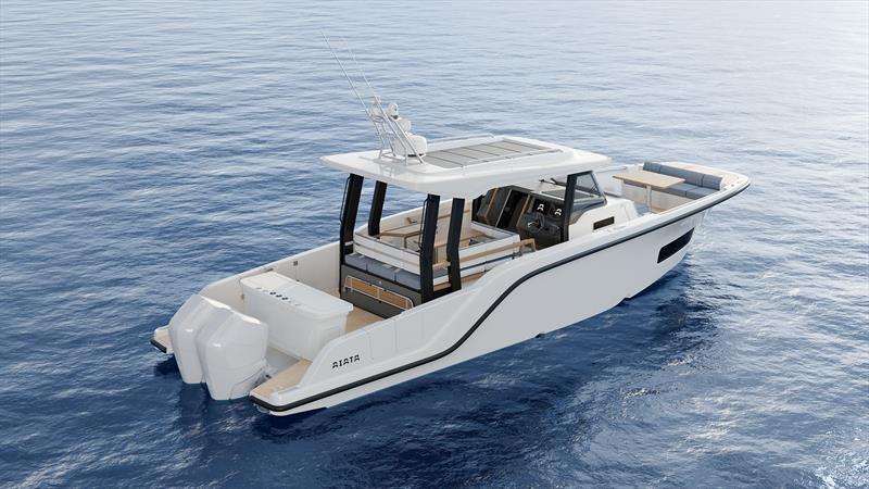 Wayfinder 38 - aft perspective open fishing wetbar water - photo © AIATA