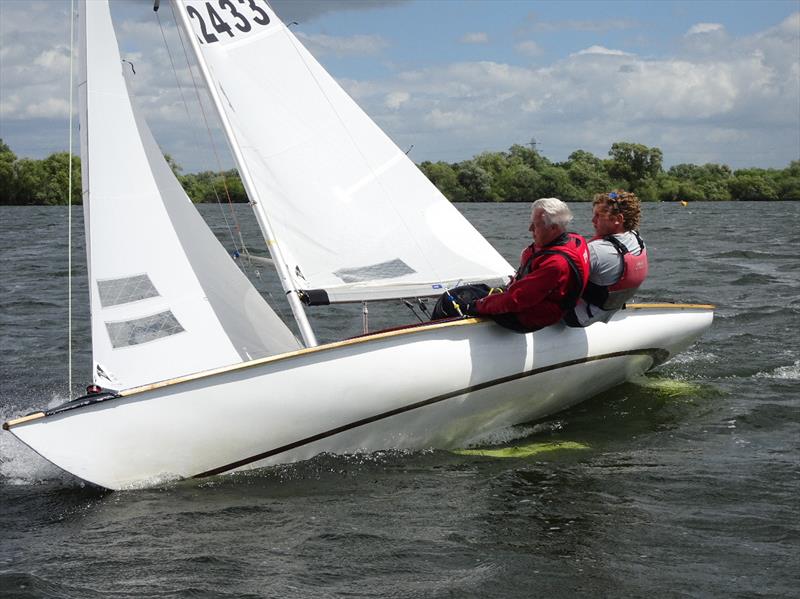 National Classic Champion Mark Greer and Jim Reid on FF2433 during the Middle Nene Flying 15 Open photo copyright Wilf Kunze taken at Middle Nene Sailing Club and featuring the Flying Fifteen class