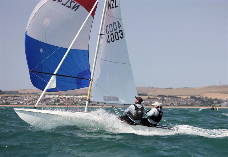 Race 3 - NZL 4003 on the final reach on day 2 of the 2025 Flying Fifteen Worlds at the WPNSA - photo © Mark Jardine