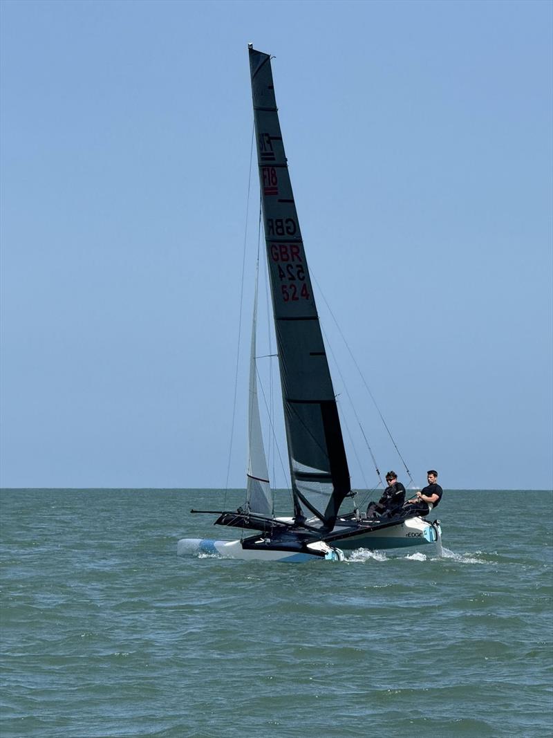 Adam Piggott & Reece Webb win the Cat Open at Minnis May photo copyright Eric Holmgren taken at Minnis Bay Sailing Club and featuring the Formula 18 class