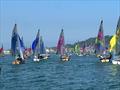 Reaching towards the Martello Tower at Red Rock during the GP14 Championship of Ireland at Sutton Dinghy Club © Louise Boyle, Charles Sargent & Andy Johnston 