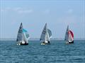 Ruan & Charlotte O'Tiarnaigh lead Sean Craig & Stephen Boyle during the GP14 Championship of Ireland at Sutton Dinghy Club © Louise Boyle, Charles Sargent & Andy Johnston 