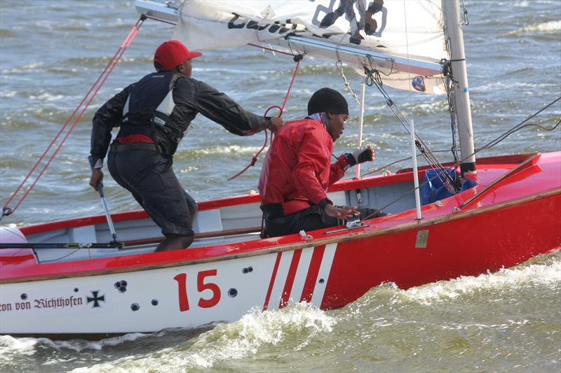 The GP14 team on 'Red Baron' during the 2022 Mac 24 Hour Challenge - photo © Angela Caroline Gray