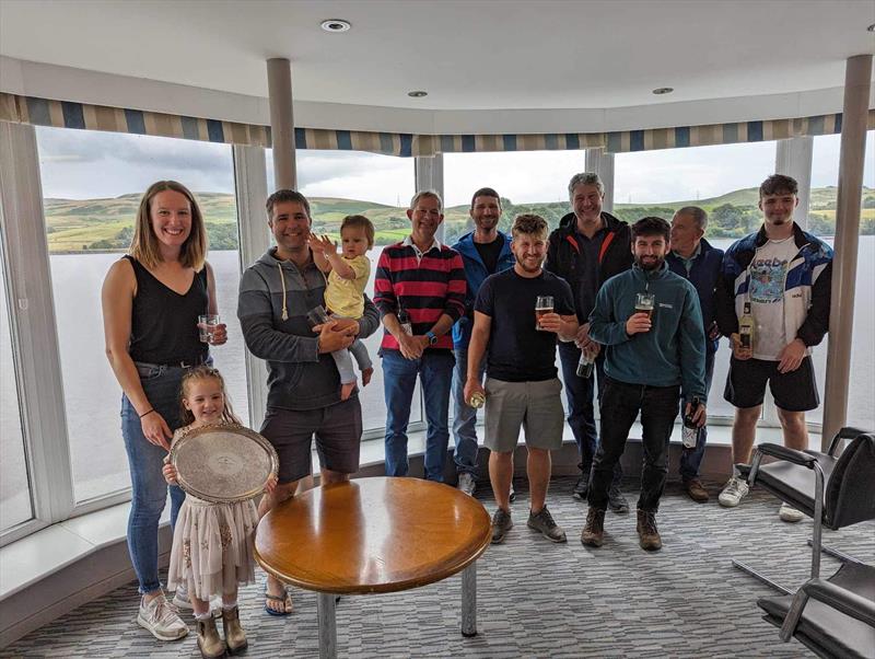 Hollingworth Lake GP14 Open prize winners, together with the Phantom winners photo copyright Graham Knox taken at Hollingworth Lake Sailing Club and featuring the GP14 class