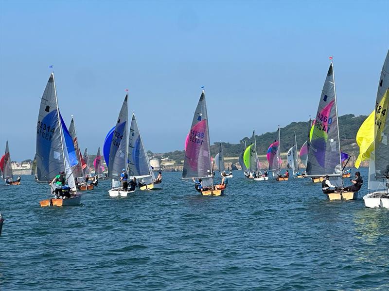 Reaching towards the Martello Tower at Red Rock during the GP14 Championship of Ireland at Sutton Dinghy Club photo copyright Louise Boyle, Charles Sargent & Andy Johnston  taken at Sutton Dinghy Club and featuring the GP14 class