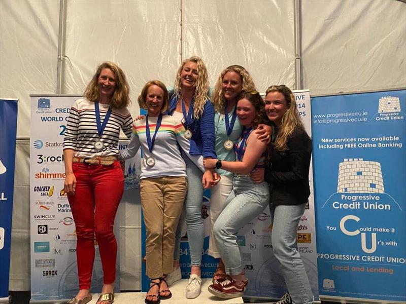 Female Podium in the Progressive Credit Union GP14 Worlds 2022 photo copyright SSC taken at Skerries Sailing Club and featuring the GP14 class