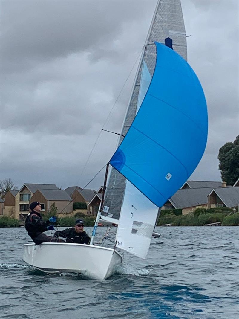 Malcolm James and William Hancock during the GP14 Masters Championship at South Cerney photo copyright SCSC taken at South Cerney Sailing Club and featuring the GP14 class