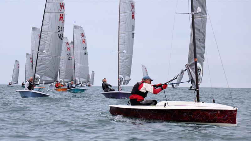 Dave Barker prepares to round the gybe mark on day 2 of the Hadron H2 Nationals at Brixham photo copyright Keith Callaghan taken at Brixham Yacht Club and featuring the Hadron H2 class