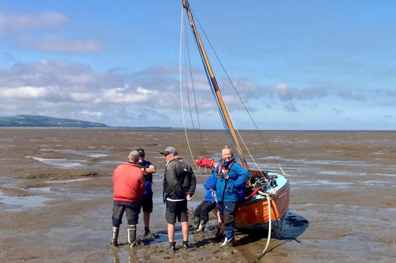 Plenty of mud but no water for Team Hoylake - West Kirby SC Star class Classic Boat Challenge - photo © Sarah Rees