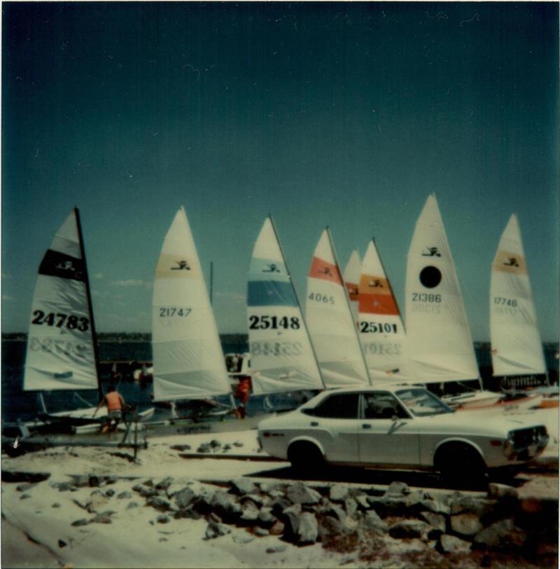 Hobie 14s at Nedlands in 1977 photo copyright H14 class taken at Nedlands Yacht Club and featuring the Hobie 14 class