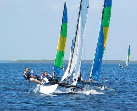 Hobie 16 action at the Bluster on the Bay photo copyright Bluster on the Bay taken at New York Yacht Club and featuring the Hobie 16 class