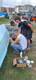 Repairs during the Hornet Nationals at Shoreham &copy; Kev Francis