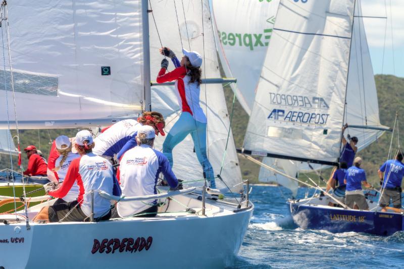 With the IC24, Island Water World Racing, Frits Bus and Chuck Pessler won the One Design class at the BVI Spring Regatta - photo © BVISR / www.ingridabery.com