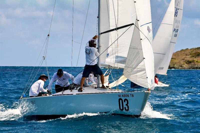 The USVI's Cy Thompson on Bill T, 2024 IC24 Class Winner photo copyright Dean Barnes taken at St. Thomas Yacht Club and featuring the IC24 class