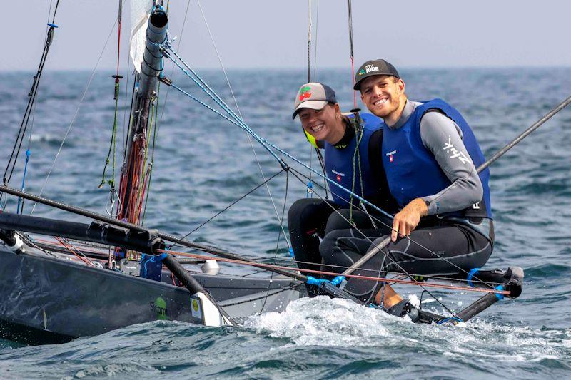 Jock Calvert and Emily Covell in the I14 Prince of Wales Challenge Cup race - photo © Tim Olin / www.olinphoto.co.uk