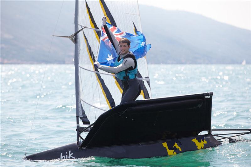 Joshua McKnight wins the 2012 Zhik Nautica Moth Worlds photo copyright Th.Martinez / Sea&Co / www.thmartinez.com taken at Vela Club Campione del Garda and featuring the International Moth class