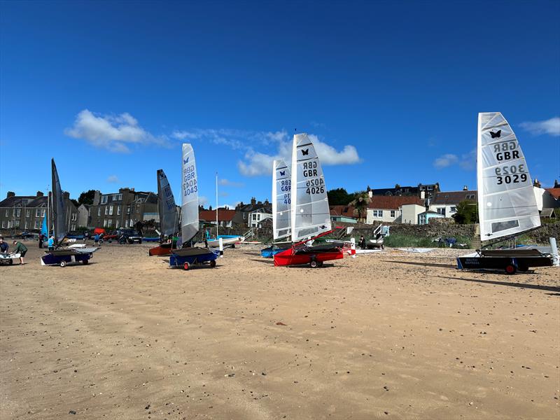 The picturesque Lower Largo beach during the International Moth Lowriders Scottish Nationals at Largo Bay photo copyright John Edwards taken at Largo Bay Sailing Club and featuring the International Moth class