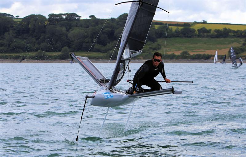 Jack Wetherell on Day 1 of the Wetsuit Outlet International Moth UK Nationals photo copyright Mark Jardine / IMCAUK taken at Restronguet Sailing Club and featuring the International Moth class