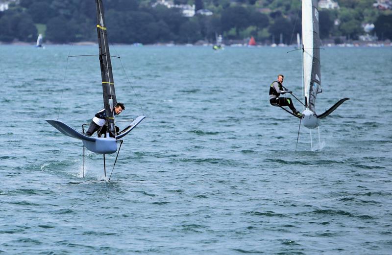 Matthew Lea on Day 2 of the Wetsuit Outlet International Moth UK Nationals - photo © Mark Jardine / IMCAUK