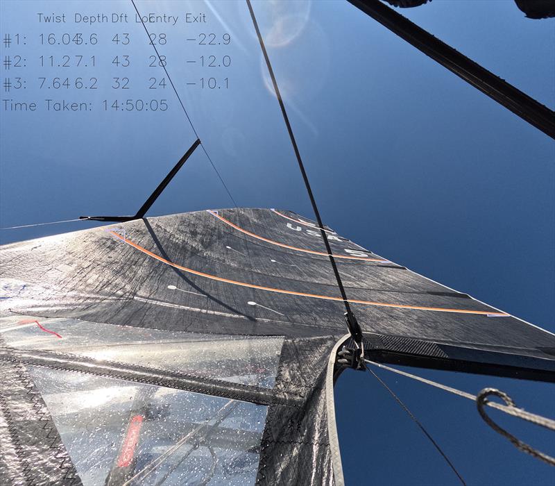 Sail data on the Moth - photo © Richard Didham