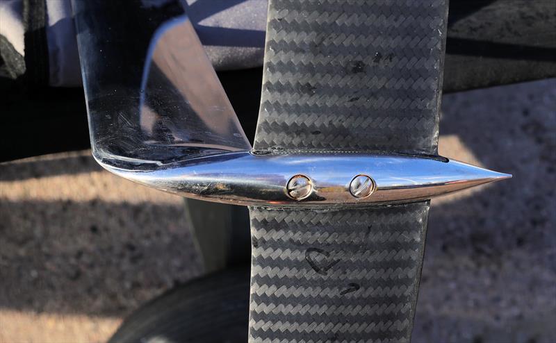 Steel rudder vertical with carbon horizontal - photo © Mark Jardine