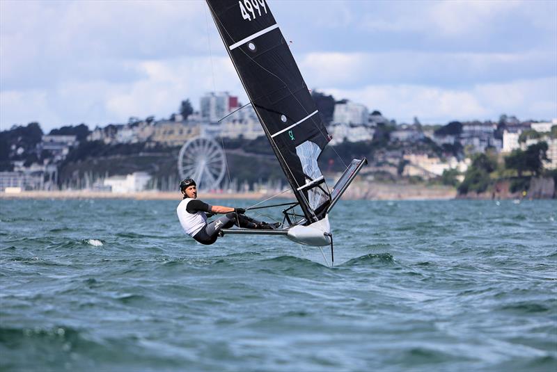 Henry Wetherell, GBR 4999, on Wetsuit Outlet International Moth UK Championship Day 1 - photo © Mark Jardine