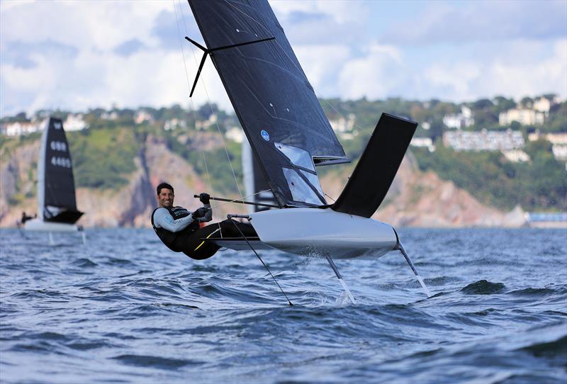 Kyle Stoneham, GBR 5249, on Wetsuit Outlet International Moth UK Championship Day 1 - photo © Mark Jardine