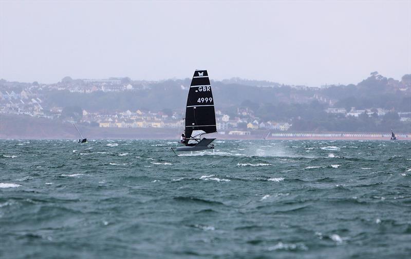 Henry Wetherell, GBR 4999, on Wetsuit Outlet International Moth UK Championship Day 1 - photo © Mark Jardine