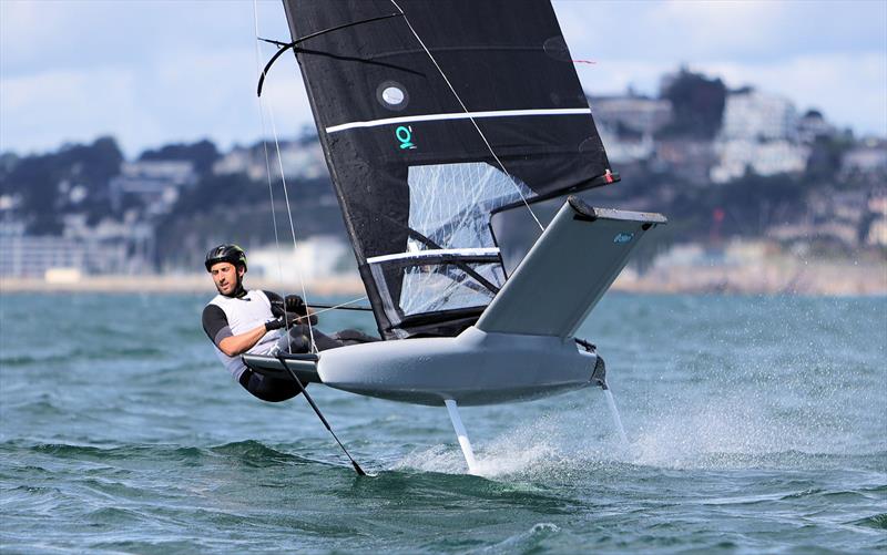 Henry Wetherell, GBR 4999, on Wetsuit Outlet International Moth UK Championship Day 1 - photo © Mark Jardine