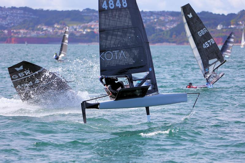 IRL 4848, Ronan Wallace weaves through the fallen on Wetsuit Outlet International Moth UK Championship Day 2 - photo © Mark Jardine