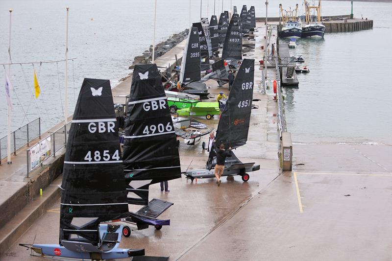 Lined up ready for launch on Wetsuit Outlet International Moth UK Championship Day 4 - photo © Mark Jardine