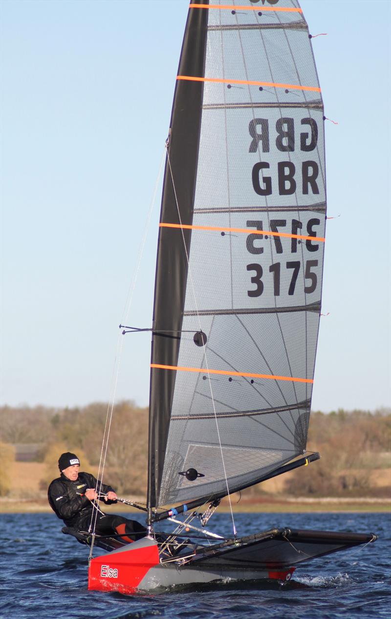 International Moth Lowrider Inlands 2025 - Nigel Williams in control of his Prowler photo copyright Tom Foxall taken at Grafham Water Sailing Club and featuring the International Moth class