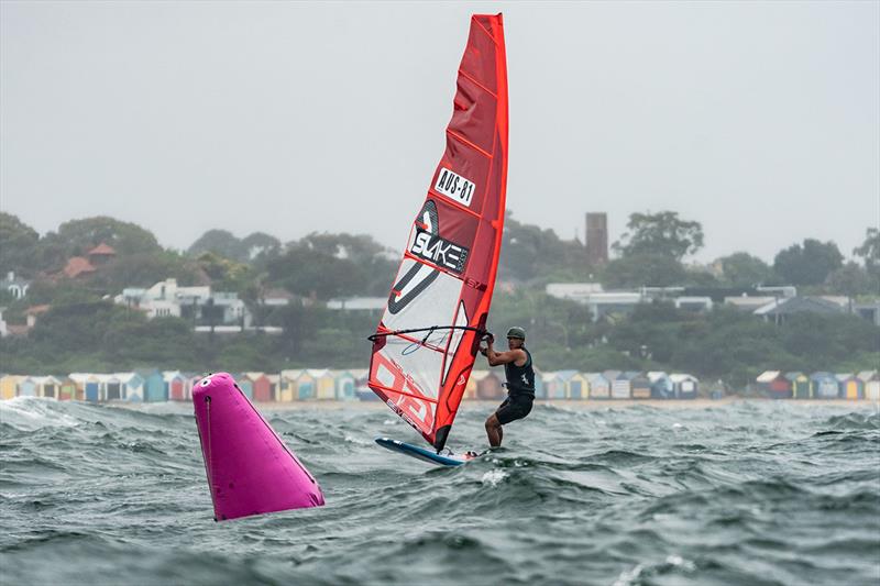 Grae Morris at Sail Melbourne photo copyright Beau Outteridge taken at Australian Sailing and featuring the iQFoil class