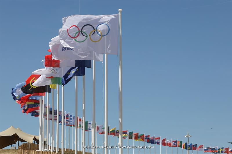 National flags - Olympic venue - Marseille - Paris2024 Olympic Regatta - July 24, 2024 - photo © Gilles Martin-Raget