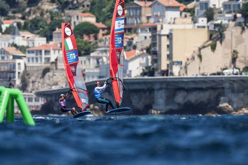 Women's iQFoil Semi Final on August 3 in Marseille at the Paris 2024 Olympic Regatta - photo © World Sailing / Sander van der Borch