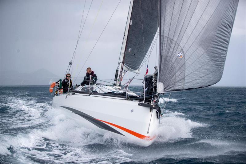 Start of the 2021 RORC Transatlantic Race from Puerto Calero, Lanzarote - Sebastien Saulnier's Sun Fast 3300 Moshimoshi photo copyright James Mitchell / RORC taken at Royal Ocean Racing Club and featuring the IRC class
