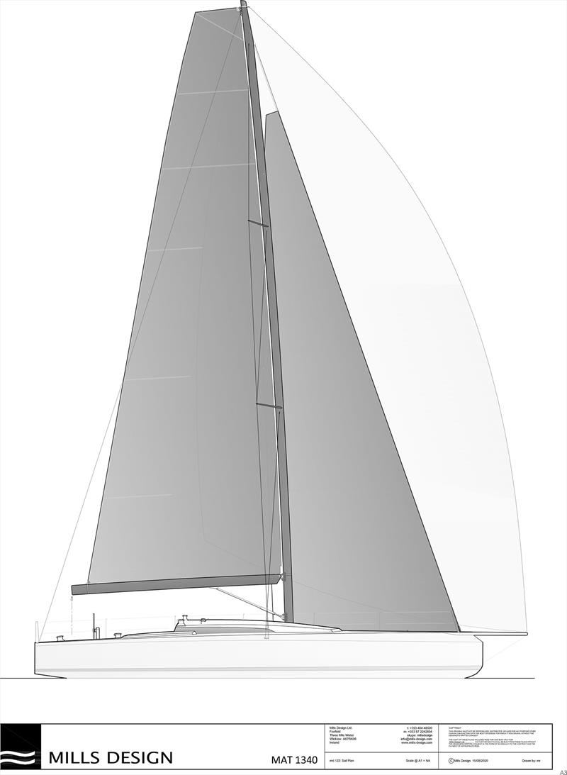 Sail Plan of the new M.A.T. 1340 photo copyright M.A.T Yachts taken at  and featuring the IRC class