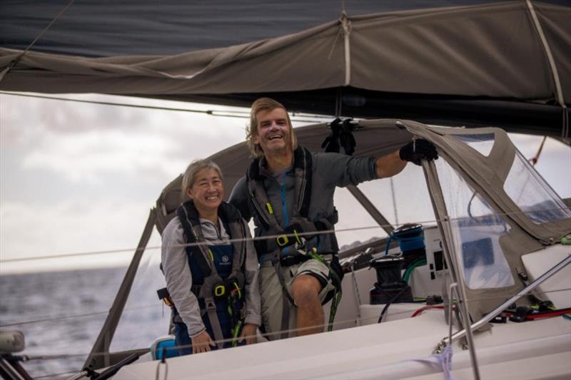 Approaching the halfway mark - Tim and Mayumi Knight, racing Pogo 12.50 Kai - RORC Transatlantic Race photo copyright James Mitchell / RORC taken at Royal Ocean Racing Club and featuring the IRC class