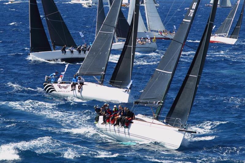 Peter Lewis' J/122 Whistler from Barbados was among the first start with boats racing in IRC 1 and IRC 2 in the 13th RORC Caribbean 600 - photo © Tim Wright / www.photoaction.com