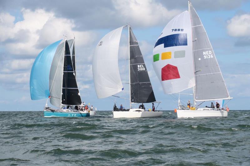 In IRC 3 Dehler 29 Picsou races to victory alongside Archambault 31 Tasman and Grand Soleil 37 BC Mavi -  IRC European Championship photo copyright Ineke Peltzer taken at  and featuring the IRC class